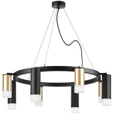 Lightstar LR0184048741 Люстра RULLO 8х50W GU10 ЧЕРНЫЙ/ЗОЛОТО (571018+214440-4+214487-4+202431-8)