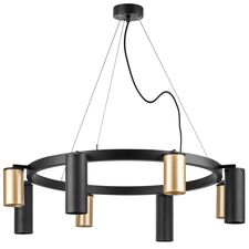 Lightstar LR018404874 Люстра RULLO 8х50W GU10 ЧЕРНЫЙ/ЗОЛОТО (571018+214440-4+214487-4)