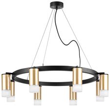 Lightstar LR0184081 Люстра RULLO 8х50W GU10 ЧЕРНЫЙ/ЗОЛОТО (571018+214440-8+202431-8)