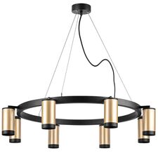 Lightstar LR01840837 Люстра RULLO 8х50W GU10 ЧЕРНЫЙ/ЗОЛОТО (571018+214440-8+203437-8)