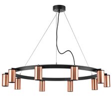Lightstar LR020300 Люстра RULLO 10х50W GU10 ЧЕРНЫЙ/МЕДЬ (571020+214430-10)
