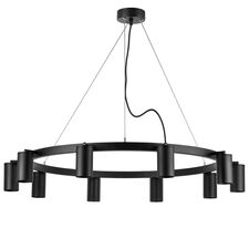 Lightstar LR020370 Люстра RULLO 10х50W GU10 ЧЕРНЫЙ (571020+214437-10)