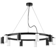 Lightstar LR0203753650 Люстра RULLO 10х50W GU10 ЧЕРНЫЙ/БЕЛЫЙ (571020+214437-5+214436-5+202430-10)