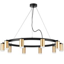 Lightstar LR0204000 Люстра RULLO 10х50W GU10 ЧЕРНЫЙ/ЗОЛОТО (571020+214440-10+202430-10)