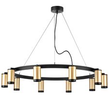 Lightstar LR02040037 Люстра RULLO 10х50W GU10 ЧЕРНЫЙ/ЗОЛОТО (571020+214440-10+203437-10)