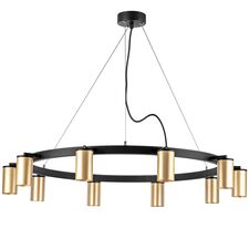 Lightstar LR020400 Люстра RULLO 10х50W GU10 ЧЕРНЫЙ/ЗОЛОТО (571020+214440-10)