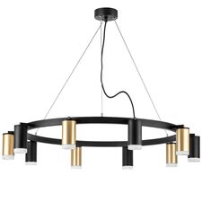 Lightstar LR0204053750 Люстра RULLO 10х50W GU10 ЧЕРНЫЙ/ЗОЛОТО (571020+214440-5+214437-5+202430-10)