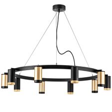 Lightstar LR02040537570 Люстра RULLO 10х50W GU10 ЧЕРНЫЙ/ЗОЛОТО (571020+214440-5+214437-5+203437-5+203440-5)