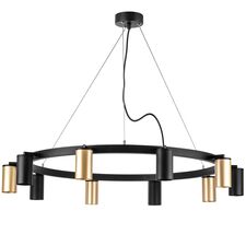 Lightstar LR020405375 Люстра RULLO 10х50W GU10 ЧЕРНЫЙ/ЗОЛОТО (571020+214440-5+214437-5)