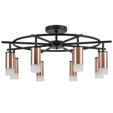 Lightstar LR7183081 Люстра RULLO 8х50W GU10 ЧЕРНЫЙ/МЕДЬ (571718+214430-8+202431-8)