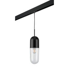 Lightstar PRO690017 Светильник д/1-фазн трека RAMO 1х40W E27 ЧЕРНЫЙ МАТОВЫЙ/ПРОЗРАЧНЫЙ (690017+595007)