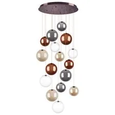 Lightstar 801169 Люстра SFERETTA LED 16х3W 2400LM КОФЕЙНЫЙ/МУЛЬТИКОЛОР 3000K