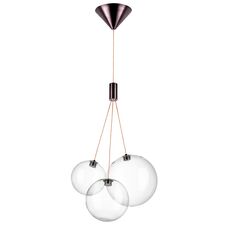 Lightstar 801030 Люстра SFERETTA LED 3х1,35W 200LM КОФЕЙНЫЙ/ПРОЗРАЧНЫЙ 3000K