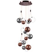 Lightstar 801189 Люстра SFERETTA LED 18х1,35W 1080LM КОФЕЙНЫЙ/МУЛЬТИКОЛОР 3000K