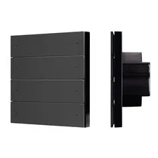 Arlight 039316 INTELLIGENT ARLIGHT Кнопочная панель SMART-DMX512-801-22-8G-8SC-DIM-IN Black (230V, 2,4G) (IARL, IP20 Пластик, 5 лет) 039316
