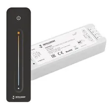 Arlight 036186 INTELLIGENT ARLIGHT Диммер SMART-SET-PWM-102-72-MIX-SUF Black (12-24V, 2x5A, ПДУ LINE, 2,4G) (IARL, IP20 Пластик, 5 лет) 036186