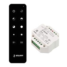 Arlight 036190 INTELLIGENT ARLIGHT Диммер SMART-SET-TRIAC-601-72-DIM-PD-IN Black (230V, 1x1,5A, ПДУ 10кн, 2,4G) (IARL, IP20 Пластик, 5 лет) 036190