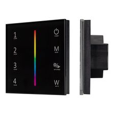 Arlight 033766 Панель SMART-P22-RGBW-G-IN Black (12-24V, 4x3A, Sens, 2,4G) (Arlight, IP20 Пластик, 5 лет) 033766