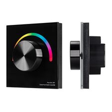 Arlight 033763 Панель SMART-P8-RGB-G-IN Black (12-24V, 3x4A, Rotary, 2,4G) (Arlight, IP20 Пластик, 5 лет) 033763