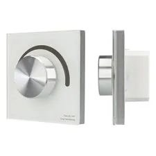 Arlight 028432 Панель SMART-P98-DIM-G-IN White (230V, 1,5A, 0/1-10V, Rotary, 2,4G) (Arlight, Стекло) 028432