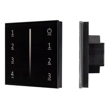 Arlight 028112 Панель SMART-P34-DIM-IN Black (230V, 0-10V, Sens, 2,4G) (Arlight, IP20 Пластик, 5 лет) 028112