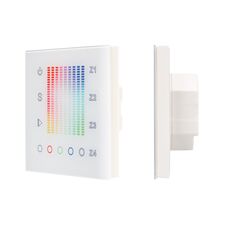 Arlight 018202 Панель Sens SR-2831AC-RF-IN White (220V,RGB,4зоны) (Arlight, IP20 Пластик, 3 года) 018202