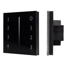 Arlight 028129 Панель Sens SMART-P17-DIM Black (230V, 4 зоны, 2,4G) (Arlight, IP20 Пластик, 5 лет) 028129