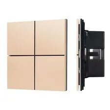 Arlight 039665 INTELLIGENT ARLIGHT Кнопочная панельNX-304-23-IN Champagne (BUS, Frameless) (IARL, IP20 Металл, 2 года) 039665