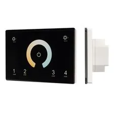 Arlight 028401 Панель Sens SMART-P81-MIX Black (230V, 4 зоны, 2,4G) (Arlight, IP20 Пластик, 5 лет) 028401
