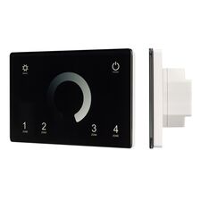 Arlight 028399 Панель Sens SMART-P79-DIM Black (230V, 4 зоны, 2,4G) (Arlight, IP20 Пластик, 5 лет) 028399