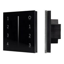 Arlight 028129 Панель Sens SMART-P17-DIM Black (230V, 4 зоны, 2,4G) (Arlight, IP20 Пластик, 5 лет) 028129