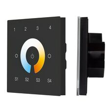 Arlight 037197 INTELLIGENT ARLIGHT Сенсорная панель DALI-901-11-4G-4SC-MIX-DT8-IN Black (BUS/230V) (IARL, IP20 Пластик, 3 года) 037197