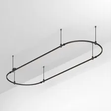 Arlight 048508 Трек ART-APRIORI-OVAL-ROD-400-3000x1000 (BK) (Arlight, IP20 Металл, 3 года) 048508