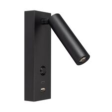 Arlight 029629(1) Светильник SP-BED-CHARGE-S60x125-3W Warm3000 (BK, 20 deg, 230V, USB-A, USB-C) (Arlight, IP20 Металл, 3 года) 029629(1)