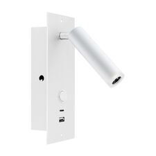 Arlight 046881 Светильник SP-BED-CHARGE-BUILT-S80x230-3W Warm3000 (WH, 20 deg, 230V, USB-A, USB-C) (Arlight, IP20 Металл, 3 года) 046881