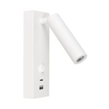 Arlight 031394(1) Светильник SP-BED-CHARGE-S60x125-3W Warm3000 (WH, 20 deg, 230V, USB-A, USB-C) (Arlight, IP20 Металл, 3 года) 031394(1)
