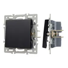 Arlight 043715 Механизм выключателя одноклавишный проходной SWT-MKP1-PL-BK (250V, 16A) (Arlight, -) 043715