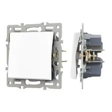 Arlight 043718 Механизм выключателя одноклавишный перекрёстный SWT-MKX1-PL-WH (250V, 16A) (Arlight, -) 043718