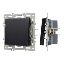 Arlight 043715 Механизм выключателя одноклавишный проходной SWT-MKP1-PL-BK (250V, 16A) (Arlight, -) 043715