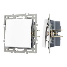 Arlight 043714 Механизм выключателя одноклавишный проходной SWT-MKP1-PL-WH (250V, 16A) (Arlight, -) 043714