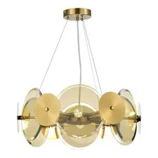 EVOLUCE SLE1652-303-06 Светильник подвесной Латунь/Коньячный E14 6*40W
