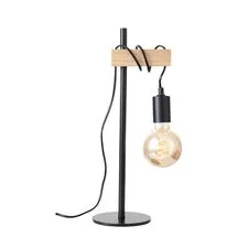 EVOLUCE SL1142.404.01 Прикроватная лампа Черный, Светлое дерево E27 1*60W