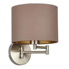 EVOLUCE SLE300571-01 Светильник настенный Никель/Темно-бежевый, Золотистый E27 1*40W