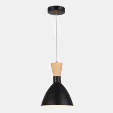 EVOLUCE SLE1256-403-01 Светильник подвесной Черный/Черный, Светлое дерево, Золотистый E14 1*40W