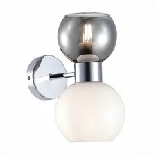 EVOLUCE SLE1138-101-02 Светильник настенный Хром/Белый, Дымчатый E27 2*60W