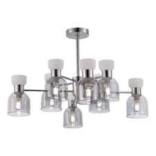 EVOLUCE SLE1045-102-08 Светильник потолочный Хром/Белый,  Дымчатый E14 8*40W