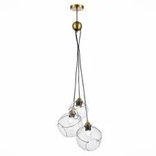 EVOLUCE SLE103113-03 Светильник подвесной Золотистый/Прозрачный E27 3*60W