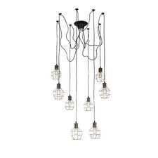 EVOLUCE SL192.303.08 Светильник подвесной Черный/Латунь E27 8*60W