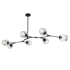 EVOLUCE SLE154843-07 Светильник подвесной Черный/Дымчатый E27 7*40W