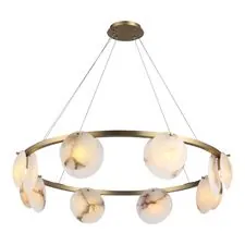 ST LUCE SL1520.303.08 Светильник подвесной ST-Luce Латунь/Алебастр G9 8*5W 4000K